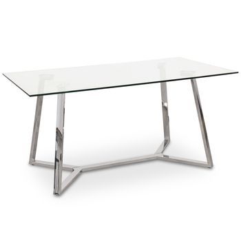 Mesa Comedor Cristal Patas Ace Ro Brillo  Y 91192