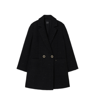 A|X Armani Exchange para mujer. XW001810AF18997UC001 Abrigo Cab negro (XS), Casual, Lana, Clásico