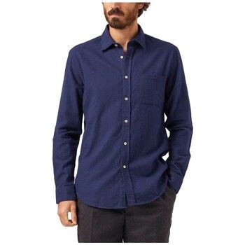 Portuguese Flannel Camisa manga larga Teca Shirt - Navy para hombre