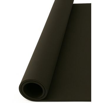 Jardin202 - Esterilla De Ejercicio Negro Liso - Fitness Especial Para Gimnasios  Sport Premium  Sin Moteado  1'25m (ancho) X 5m (largo) (8mm De Altura)  1'25m (ancho) X 5m (largo) (8mm De Altura)jardin202