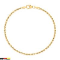pulsera de cordon de oro amarillo de 14 quilates 21 mm