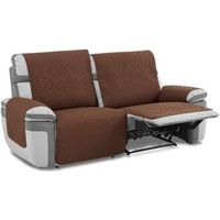 cubre sofa acolchado slam repelente a liquidos para sofa de 3 plazas marron