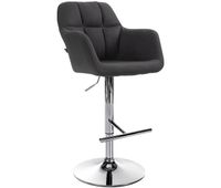 taburete de bar natoma en tela negro 59x57x97 cm