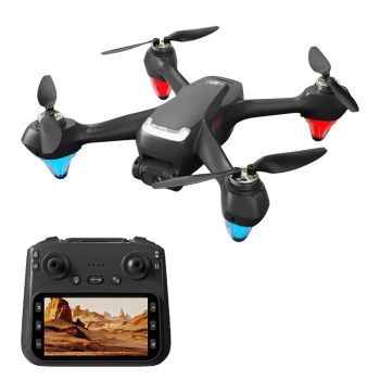 Drone RC AE9 GPS 5G WiFi FPV con pantalla LCD de 5.9 pulgadas, controlador de cámara dual HD, posicionamiento por flujo