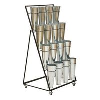 meika 16 flores acero display h149cm plata