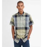 barbour para hombre msh5469 camisa doughill verde m casual algodon manga corta