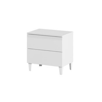 Mesita De Noche Loft Blanco Brillo 50 X 49 X 34cm Cm