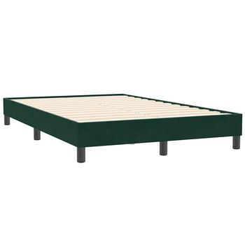 Cama Matrimonial | Cama Para Adultos | Estructura Cama Sin Colchón Terciopelo Verde Oscuro 120x210 Cm