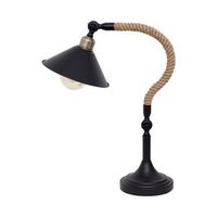 lampara de sobremesa soga lumit 40w negro 57x225x42 cm