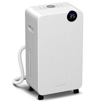 homcom deshumidificador 12ldia deposito de agua 21l pantalla led temporizador 24 h bloqueo infantil hasta 12-25r blanco
