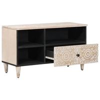 mueble de tv  mueble de salon  gabinete de tv con cajon 80 x 335 x 46 cm madera de mango maciza