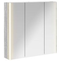 armario con espejo de bano gris sonoma 735 x 155 x 70 cm vidaxl