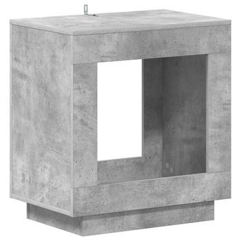 Mesa Lateral Gris Hormigón 60 X 40 X 65 Cm Madera De Ingeniería Vidaxl