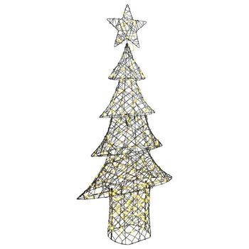 Árbol De Navidad 240 Led Cálido 180 Cm Ratán Vidaxl