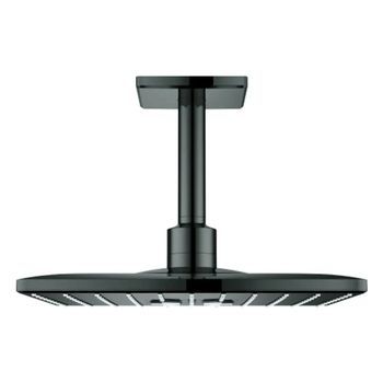 Conjunto De Ducha De Techo Con Brazo Grohe Rainshower Smartactive 310 Cube 142 Mm, 2 Chorros Anthracite, 26481a00