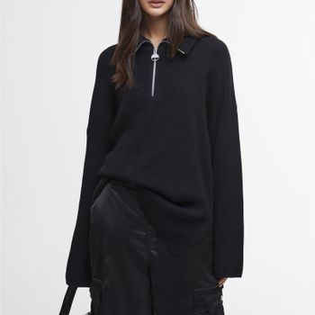 Barbour International Franchesca Cotton-Blend Knitted Jumper - UK 10