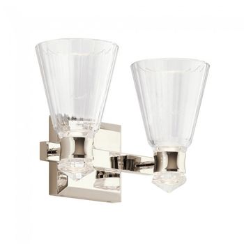 Aplique de pared led para baños kayva (2x6w)