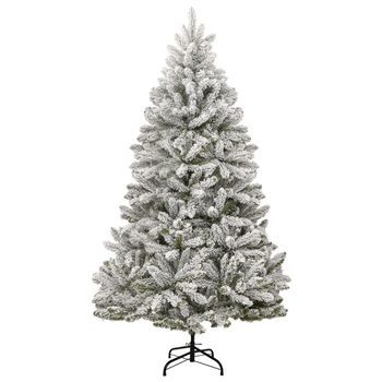 Árbol De Navidad | Decoraciones De Navidad Artificial Con Bisagras Y Nieve Flocada 210 Cm
