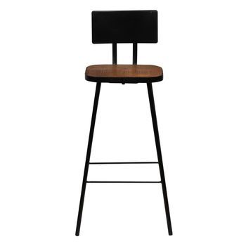 Pack 4 Uds Taburetes De Bar | Taburete De Cocina | Taburete Alto Madera Maciza Reciclada