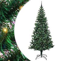 arbol de navidad artificial preiluminado verde 240 cm vidaxl