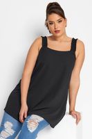 limited collection top negro de tirantes funcidos mujer curvy y tallas grandes limited collection