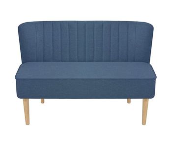 Vidaxl sofá de tela azul 117x55,5x77 cm
