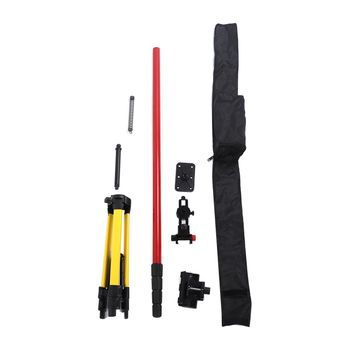 Palo De Apoyo Nivelador Multifuncional De Acero Inoxidable Telescópico De 114 A 388 Mm Con Base Ajustable De 5/8 Y 1/4 Pulgadas