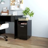 armario de almacenamiento  armario auxiliar ruedas madera contrachapada negro 33x38x60 cm cfw739492