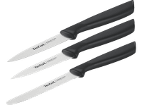 set de cuchillos - tefal colorfood k2733s04 3 piezas acero inoxidable negro