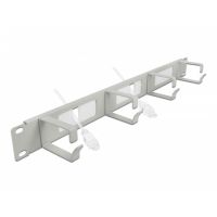panel de gestion de cables delock cepillo 19 4 ganchos 1u gris