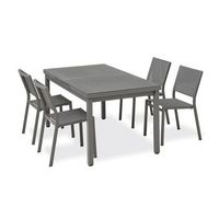 conjunto de comedor de 4 plazas en aluminio