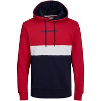 jack  jones jersey 12236900 jjereid blocking sweat hood noos pls tango red para hombre