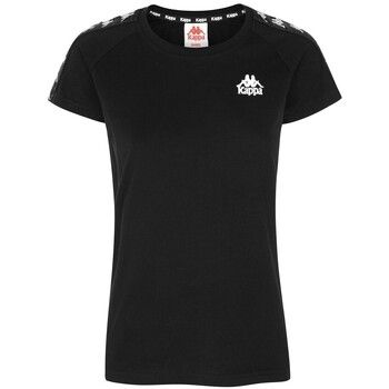 Kappa Tops y Camisetas 222 Banda Apan T-Shirt Donna Black White 304UG00BY7 para mujer