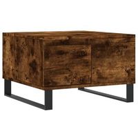 mesa de centro madera contrachapada roble ahumado 55x55x365 cm vidaxl