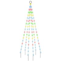arbol de navidad en asta de bandera 108 led de colores 180 cm vidaxl
