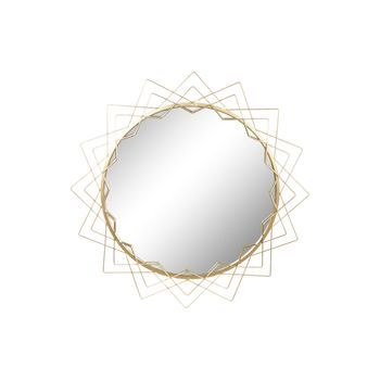 Espejo Metal Cristal 80x2,5x80 Dorado