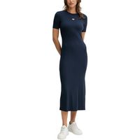 calvin klein jeans vestido largo a - modal rib ss dre lv044c902g para mujer