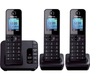 PANASONIC KX-TG8183EB Cordless Phone with Answering Machine - Triple Handsets