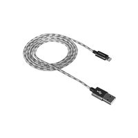 lightning usb braided cable for apple dark grey