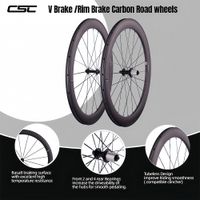 ruedas de carbono para bicicleta de carretera csc 700c clincher tubeless freno v juego de ruedas de carbono toray t1000 38mm 50mm 60mm de profundidad buje r13 bicicleta de carreras