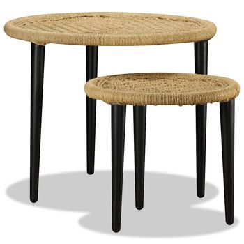 Mesa De Centro  59 X 47  Yute - Beige