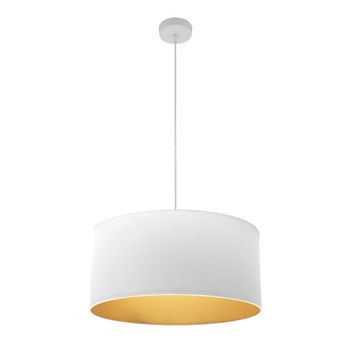 Colgante anuska 1xe27 blanco/blanco-oro regx50x50 cm