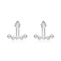orejeras perlas circonitas plata 925