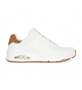 Skechers para hombre. 183004 Zapatilllas Uno Suited On Air blanco (43), Plano, Cordones, Casual