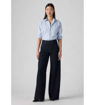 Levi's para mujer. 0039B-0001 Jeans 728 Wide Leg marino (25/32), Casual, Algodón, Denim