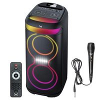 majestic fire 38 - altavoz inalambrico audio 53 luces led multicolor 6 efectos entradas usbmicro sdauxmic tws bateria recargable mando a distancia y microfono con cable incluidos