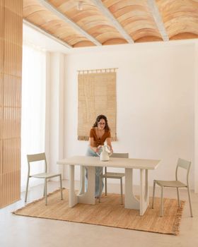 Mesa de comedor de microcemento 160x80cm