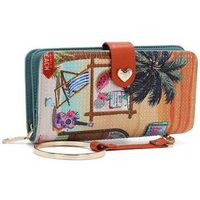 nicole lee cartera cartera plegable con la firma de nl con correa sun sand para mujer