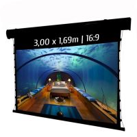 kimex pantalla de proyeccion motorizada tensionada 300x169m formato 169 wi-fi carcasa negra