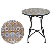 mesa de jardin redonda mosaico ceramico notre dame o60x71cm